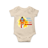 Little Krishna Has Arrived Romper | Personalized Baby Romper for Krishna Devotees - IVORY - New Born (Chest 14")