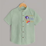 Mukunda Mukunda Krishna Shirt | Custom Baby Shirt for Krishna Enthusiasts - MINT GREEN - 0 - 6 Months Old (Chest 23")