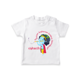 Achyutam Keshavam Krishna Damodaram T-Shirt | Personalized Baby T-Shirt for Krishna Fans - WHITE - 0-5 Months Old (Chest 17")