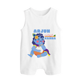 Cutest Kanna Romper Suit | The Most Adorable Form of Baby Krishna - WHITE - 0 - 5 Months Old (Chest 18")