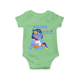 Cutest Kanna Romper | The Most Adorable Form of Baby Krishna - GREEN - New Born (Chest 14")