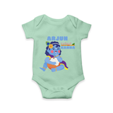 Cutest Kanna Romper | The Most Adorable Form of Baby Krishna - MINT GREEN - New Born (Chest 14")