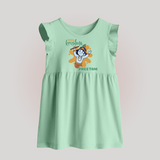 Little Krishna Baby Frock | Personalized Baby Frock for Krishna Devotees - MINT GREEN - 0 - 3 Months Old (Chest 17")