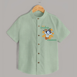Little Krishna Shirt | Personalized Baby Shirt for Krishna Devotees - MINT GREEN - 0 - 6 Months Old (Chest 23")