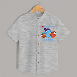 I Love Krishna Shirt | Custom Baby Shirt for Krishna Fans - GREY - 0 - 6 Months Old (Chest 23")