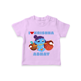 I Love Krishna T-Shirt | Custom Baby T-Shirt for Krishna Fans - LILAC - 0-5 Months Old (Chest 17")