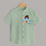 Naughty Krishna Shirt | Custom Baby Shirt for Krishna Enthusiasts - MINT GREEN - 0 - 6 Months Old (Chest 23")