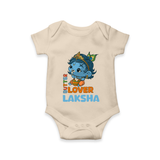 Butter Lover Romper | Personalized Baby Romper for Krishna Celebrations - IVORY - New Born (Chest 14")