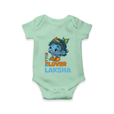Butter Lover Romper | Personalized Baby Romper for Krishna Celebrations - MINT GREEN - New Born (Chest 14")