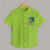 Butter Lover Shirt | Personalized Baby Shirt for Krishna Celebrations - LIME GREEN - 0 - 6 Months Old (Chest 23")