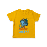 Butter Lover T-Shirt | Personalized Baby T-Shirt for Krishna Celebrations - CHROME YELLOW - 0-5 Months Old (Chest 17")
