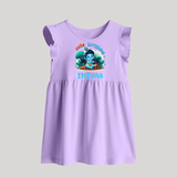 Cute Krishna Baby Frock | Custom Baby Frock for Krishna Fans - LILAC - 0 - 3 Months Old (Chest 17")