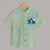 Cute Krishna Shirt | Custom Baby Shirt for Krishna Fans - MINT GREEN - 0 - 6 Months Old (Chest 23")