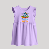 Happy Little Krishna Baby Frock | Custom Baby Frock for Krishna - LILAC - 0 - 3 Months Old (Chest 17")