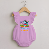 Happy Little Krishna Romper Frock | Custom Baby Romper Frock for Krishna - BABY PINK - 0 - 3 Months Old (Chest 19")