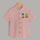 Butter Thief Shirt | Personalized Baby Shirt for Krishna Fans - PEACH - 0 - 6 Months Old (Chest 23")
