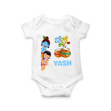 Little Butter Thief Romper | Personalized Baby Romper for Krishna's Butter Lover - WHITE - New Born (Chest 14")
