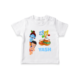Little Butter Thief T-Shirt | Personalized Baby T-Shirt for Krishna's Butter Lover - WHITE - 0-5 Months Old (Chest 17")