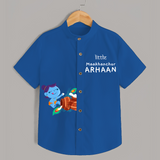 Little Butter Thief Shirt | Personalized Baby Shirt for Krishna's Mischievous Baby - COBALT BLUE - 0 - 6 Months Old (Chest 23")