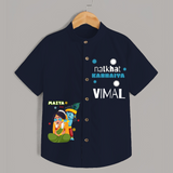 Mother's Mischievous Little Krishna Shirt | Personalized Baby Shirt for Your Little Krishna - NAVY BLUE - 0 - 6 Months Old (Chest 23")