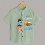Mischievous Butter Thief Shirt | Personalized Baby Shirt for Krishna's Sweetness - MINT GREEN - 0 - 6 Months Old (Chest 23")