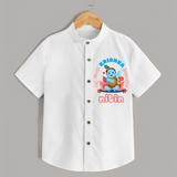 My First Krishna Jayanthi Shirt | Custom Baby Shirt for Baby's First Krishna Celebration - WHITE - 0 - 6 Months Old (Chest 23")