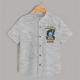 En Muthal Gokulashtami Shirt | Personalized Baby Outfit for Gokulashtami - GREY - 0 - 6 Months Old (Chest 23")