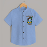 En Muthal Gokulashtami Shirt | Personalized Baby Outfit for Gokulashtami - SKY BLUE - 0 - 6 Months Old (Chest 23")