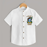 En Muthal Gokulashtami Shirt | Personalized Baby Outfit for Gokulashtami - WHITE - 0 - 6 Months Old (Chest 23")