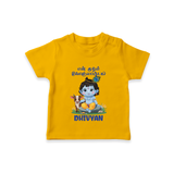 Celebrate En Muthal Gokulashtami | Custom Baby T-shirt for Your Little One's First Gokulashtami - CHROME YELLOW - 0-5 Months Old (Chest 17")
