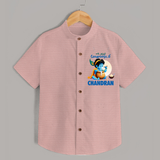 En Muthal Gokulashtami Special Shirt | Personalized Gokulashtami Outfit for Baby - PEACH - 0 - 6 Months Old (Chest 23")