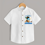 En Muthal Gokulashtami Special Shirt | Personalized Gokulashtami Outfit for Baby - WHITE - 0 - 6 Months Old (Chest 23")