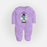 My First Mahashivratri Baby Fullbody Suit – Custom Name Shiv Design Fullbody Suit - LILAC - New Born (Chest 7.5")