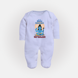 Personalized Mahashivratri Baby Fullbody Suit – My First Shivratri Special - BABY BLUE - New Born (Chest 7.5")