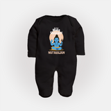 Personalized Mahashivratri Baby Fullbody Suit – My First Shivratri Special - BLACK - New Born (Chest 7.5")