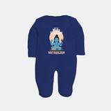 Personalized Mahashivratri Baby Fullbody Suit – My First Shivratri Special - NAVY BLUE - New Born (Chest 7.5")