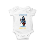 Shiva's Little Warrior Romper | Custom Romper for Lord Shiva's Devotee - WHITE - New Born (Chest 14")