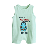 Shiva's Cosmic Child Romper Suit | Personalized Romper Suit for Shiva's Divine Baby - MINT GREEN - 0 - 5 Months Old (Chest 18")