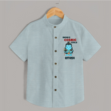 Shiva's Cosmic Child Shirt | Personalized Shirt for Shiva's Divine Baby - ARCTIC BLUE - 0 - 6 Months Old (Chest 23")