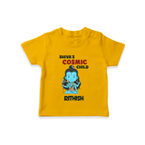 Shiva's Cosmic Child T-Shirt | Personalized T-Shirt for Shiva's Divine Baby - CHROME YELLOW - 0-5 Months Old (Chest 17")