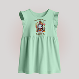 Shambo Shiva Shambo Baby Frock | Custom Baby Frock for Shiva Devotees - MINT GREEN - 0 - 3 Months Old (Chest 17")