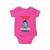 Om Namah Shivaya Romper | Custom Romper for Shiva's Devotional Celebration - HOT PINK - New Born (Chest 14")