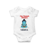Om Namah Shivaya Romper | Custom Romper for Shiva's Devotional Celebration - WHITE - New Born (Chest 14")