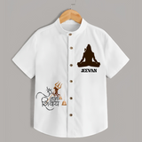Om Namah Shivaya Traditional Shirt | Custom Baby Shirt for Shiva Devotees - WHITE - 0 - 6 Months Old (Chest 23")