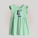 Little Shiva Kids Baby Frock – Name Customized Devotional Wear - MINT GREEN - 0 - 3 Months Old (Chest 17")