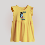 Little Shiva Kids Baby Frock – Name Customized Devotional Wear - PASTEL YELLOW - 0 - 3 Months Old (Chest 17")