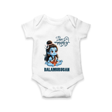 Little Shiva Kids Romper – Name Customized Devotional Wear - WHITE - New Born (Chest 14")