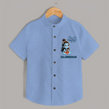 Little Shiva Kids Shirt – Name Customized Devotional Wear - SKY BLUE - 0 - 6 Months Old (Chest 23")
