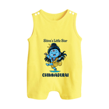 Shiva’s Little Star Kids Romper Suit – Festive Special Edition - PASTEL YELLOW - 0 - 5 Months Old (Chest 18")