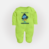 Shiva’s Little Star Kids Fullbody Suit – Festive Special Edition - LIME GREEN - New Born (Chest 7.5")